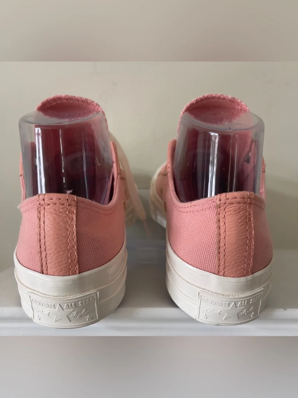 Converse Pink Canvas Low-Top Sneakers with White Soles NWOT SIZE W6.5, M 4.5 - Picture 5 of 8